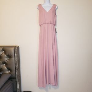 WAYF Women's Blush The Bella Blouson Column Gown Floorlength Formal Dress Small